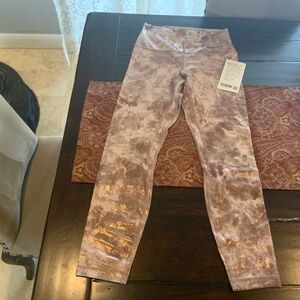 Lululemon Align HR Pant 25" *Shine Diamond Dye Misty Shell Cacao Dot Foil 6, NWT
